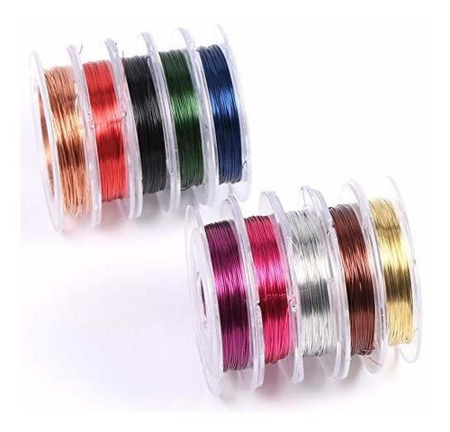 Alambre De Cobre P/ Joyeria Y Artesania 0.3mm 10colores 10m 0