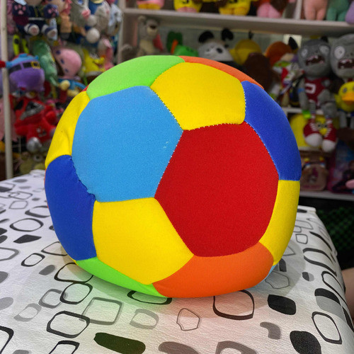 Pelota Futbol De Peluche Antiestres Para Bebes Multicolor 1