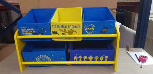 Mueble Infantil - Organizador 5caj. De Tela  Boca Juniors 1