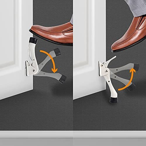 4 Topes Para Puerta De Un Solo Toque Altura Ajustable Blanco 1