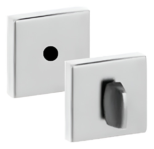 Tranqueta  Quadrada Cromo Acetinado Imab 1