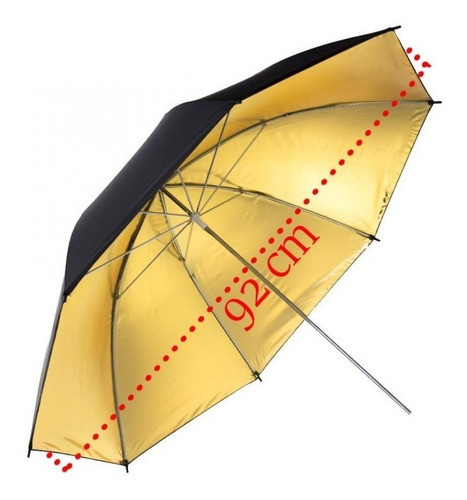 Sombrinha Refletora Dourada 92cm Estúdio Iluminação Flash 0