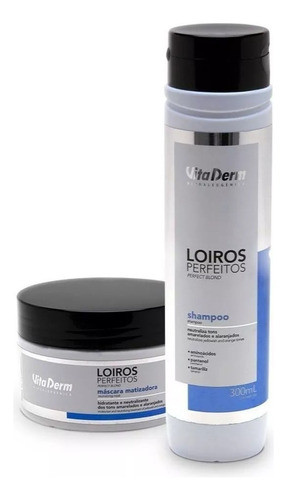 Kit Shampoo E Máscara Matizadora Loiros Perfeitos  Vita Derm 0