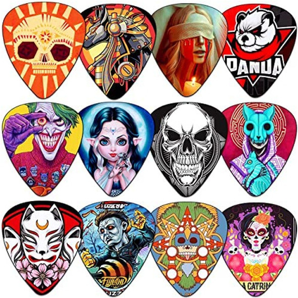 Púas De Guitarra, Paquete De 24 Púas De Guitarra Finas, Y De 0