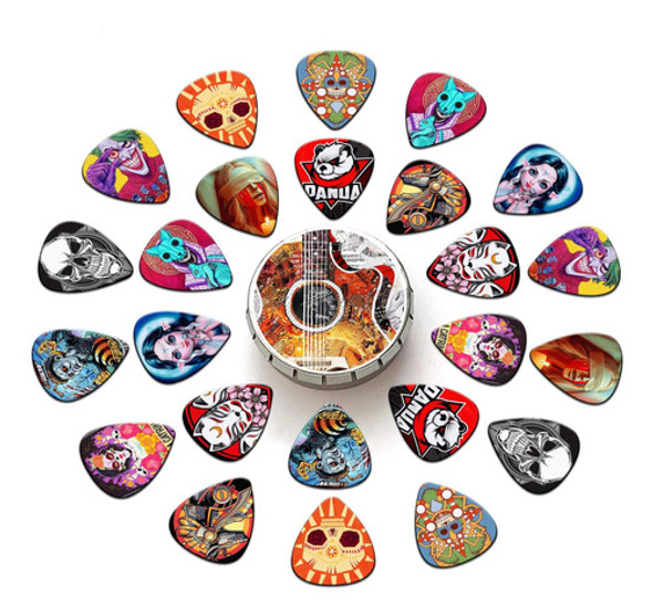 Púas De Guitarra, Paquete De 24 Púas De Guitarra Finas, Y De 0