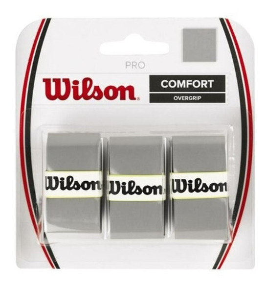 Pack X3 Pro Overgrip Wilson Gris Tenis/padel 0