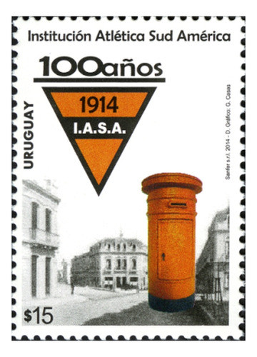 Sud America I.a.s.a. En Sello De Uruguay - Lámina 45x30 Cm. 0