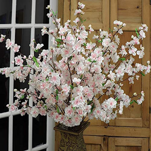 Flores De Flor De Cerezo Rosa Larskilk, Cuatro Ramas De Flor 0