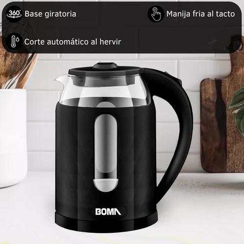 Jarra Electrica 2 L 1500 W Vidrio Y Plastico Resistente Dimm 1