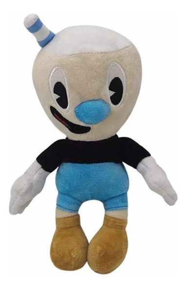 Peluche Cabeza De Taza 25cm Cuphead Mugman X2 Hermoso 1
