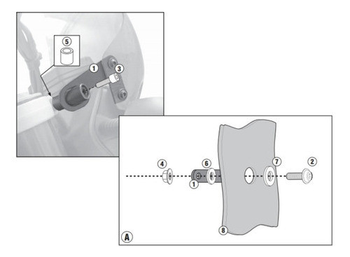 Kit Anclajes Parabrisas Givi 245a 245n Ktm Duke 690 A7702a ® 0
