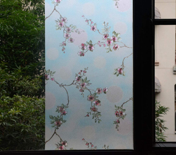 Pelicula Para Ventana Diseño De Flor De Durazno 90cm X 200cm 1