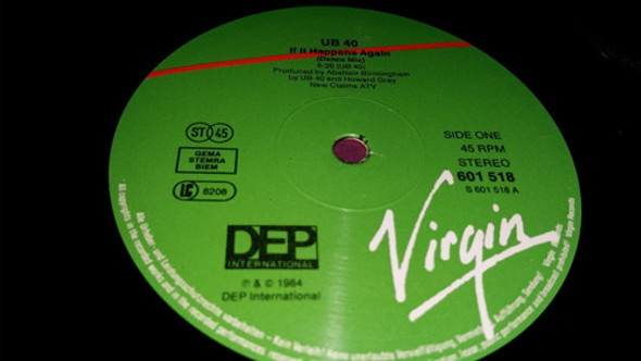 Ub40 If It Happens Again Vinilo Maxi Germany Raro De Ver 84 1