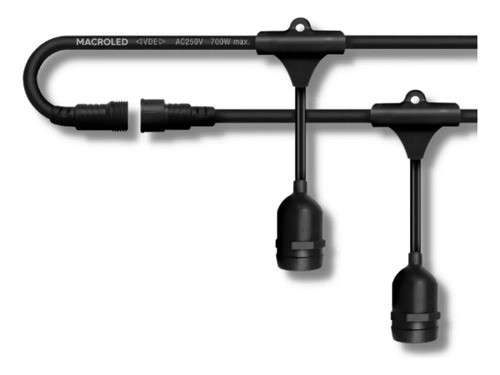 Guirnalda 5mts 10 Conectores Ip66 - E27 Macroled 0