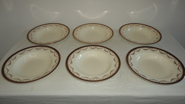 Fino Plato Hondo Ingles Antiguo Guarda Cobalto Y Oro Vealo 1
