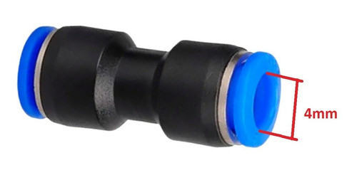 União Emenda 4mm - 10 Unidades - Conexão Pneumática Tubo 4mm 1
