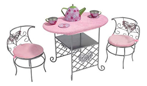 Badger Basket Tea Time Toy Metal Doll Table And Chair Set Co 0