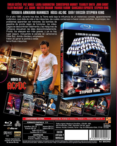 Blu-ray Maximum Overdrive / 8 Dias De Terror / Ed. Limitada 1
