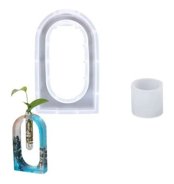 Molde De Silicona Porta Florero Ovalado Especial Resina 0