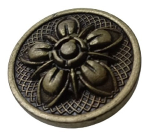 Manija Tirador Flor Bronce Viejo Vintage Mueble Cajon X 10u 1