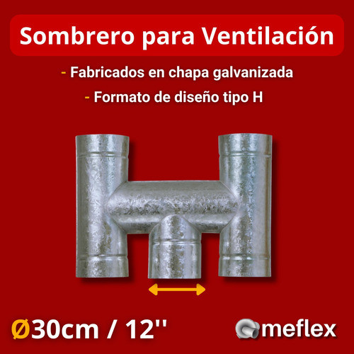 Sombrero Tipo H De 12 Pulgadas Zingueria Chapa Galvanizada 1