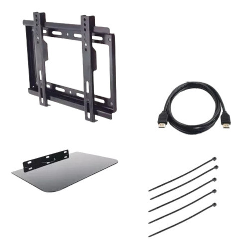 Soporte Movil Tv De 14 42 Fijo + Soporte Canalera + Hdmi 0