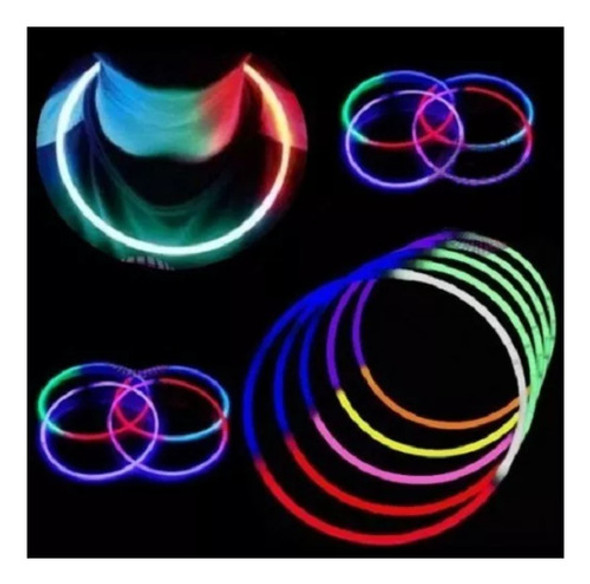 50 Collares De Neon Quimico Cotillon Luminoso Fiesta 1