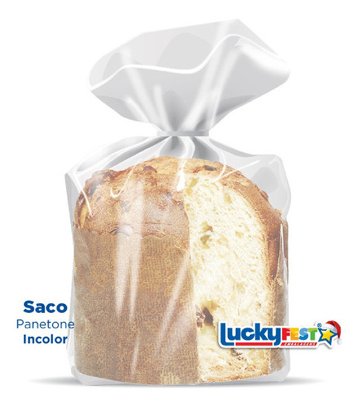 300x Saco Plástico Para Panetone Incolor 500g - 25x35cm 1