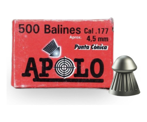 Balines Conicos Apolo 4.5mm X 500 Unidades Aire Comprimido 0