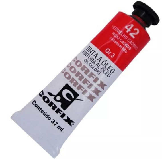 Tinta Óleo Corfix Com 37ml Vermelho Cádmio 42 0 Tinta Óleo Corfix Com 37ml Vermelho Cádmio 42 0