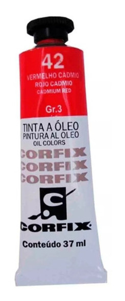 Tinta Óleo Corfix Com 37ml Vermelho Cádmio 42 1 Tinta Óleo Corfix Com 37ml Vermelho Cádmio 42 1