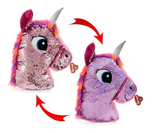 Peluche Unicornio Lentejuelas Reversible; De Que Regalo 0