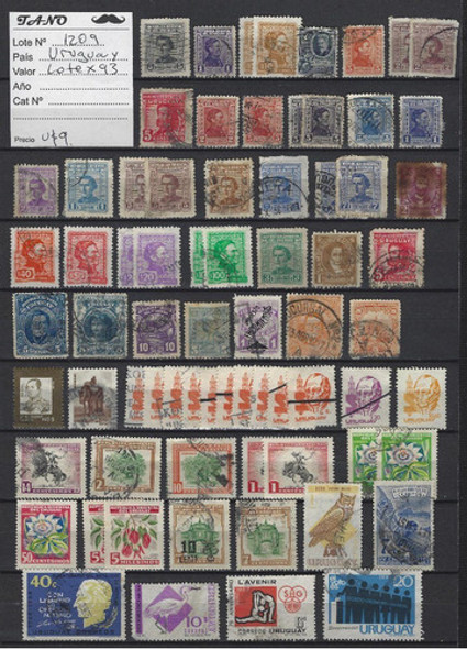 Lote1209 Uruguay Lote De 93 Estampillas Antiguas Lindo 0 Lote1209 Uruguay Lote De 93 Estampillas Antiguas Lindo 0