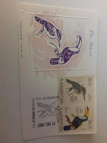 Tarjeta Filatelia Día De Emisión 23/12/67 Pro-infancia 0