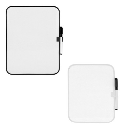 Kit Com 2 Quadros Branco Recados Aviso Fixação Em Metal Aço 0