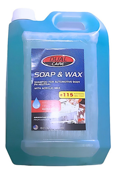 Shampoo Wash Wax Ph Neutro Con Cera Dual Care Galon 5 Litros 0
