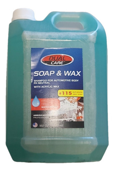 Shampoo Wash Wax Ph Neutro Con Cera Dual Care Galon 5 Litros 1