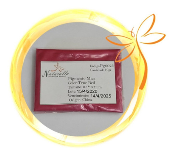 Pigmento Mica True Red X 10 Grs Grado Cosmético 1