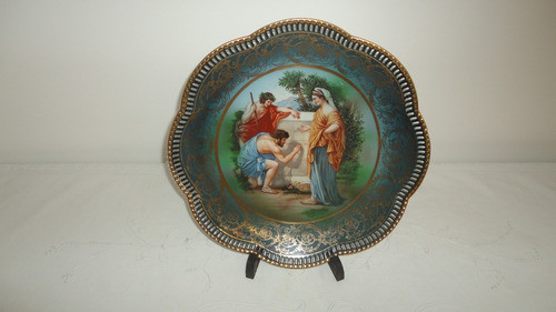 Plato Aleman Antiguo Con Escena Personajes Divino Vealo 0
