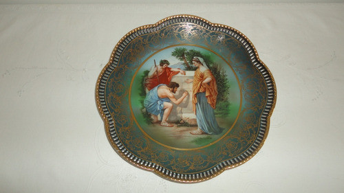 Plato Aleman Antiguo Con Escena Personajes Divino Vealo 1