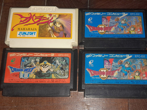 Lote Juegos Famicom Nintendo X4 Rpg Orig/jap/importado Impec 0