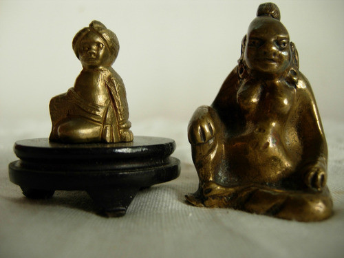 Figuras Bronce Vienes? Muy Antigua Miniaturas Gran Detalle 0