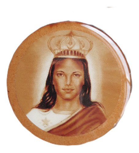 B. Antigo- Medalhão Sacro Madeira Sta. Sara Kali Com Oração 0