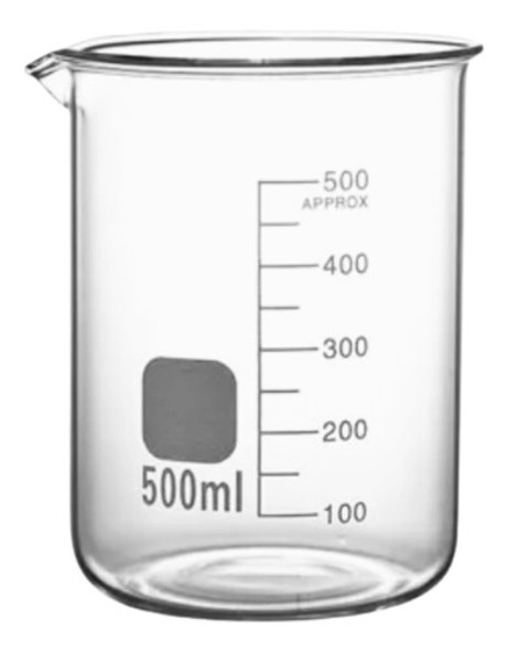 Kit Copo Becker Vidro 500ml + Perola De Vidro 3mm, 1000g 1