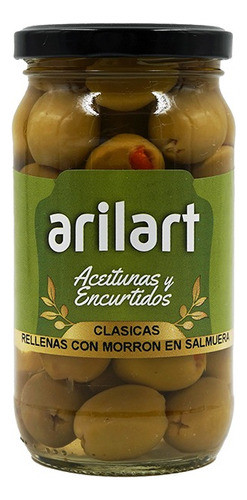 Aceitunas Rellenas Con Morrón Clásicas X 200 Gr - Arilart 0
