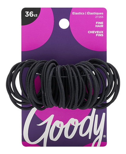 Goody Ouchless  Gomas Para El Pelo Negro 36 Count Pack De 3 0