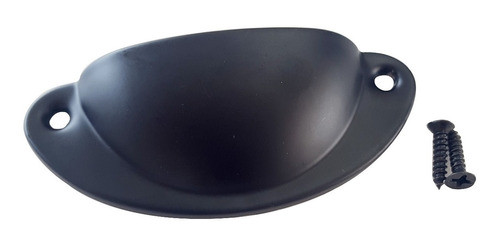 Manija Tiradores Cubeta Negro Mate Puerta Mueble Cajón X 10 0