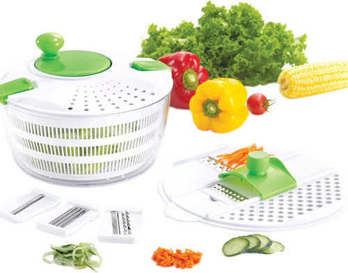 Huji Multifunctional Salad Spinner And Mandoline Set, Ensala 1