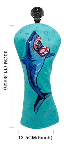 Cobertura De Cabeça De Taco De Golfe Pu Com 1 Azul Marinho 1