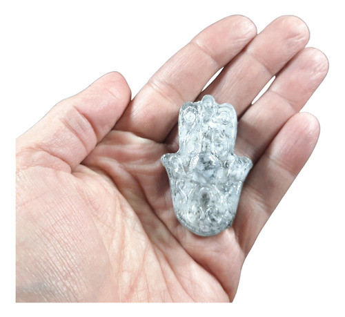 Orgonita Mano De Fatima Con Cuarzo Blanco 1
